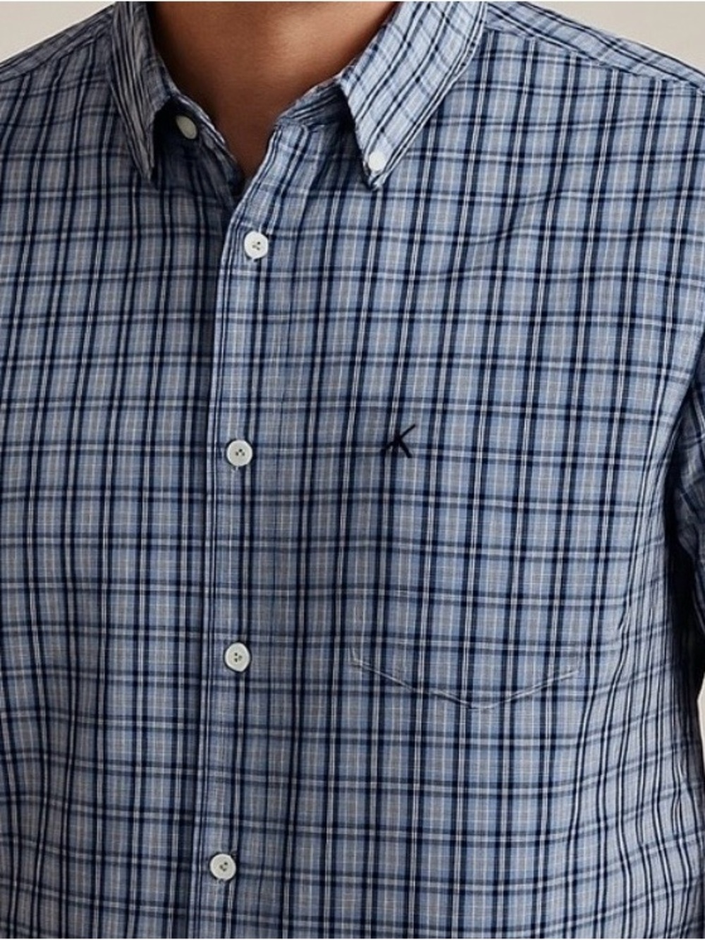 Men’s Blue Plaid Short Sleeve Button Down Shirt XXL | Arrow 1851 Classic Fit